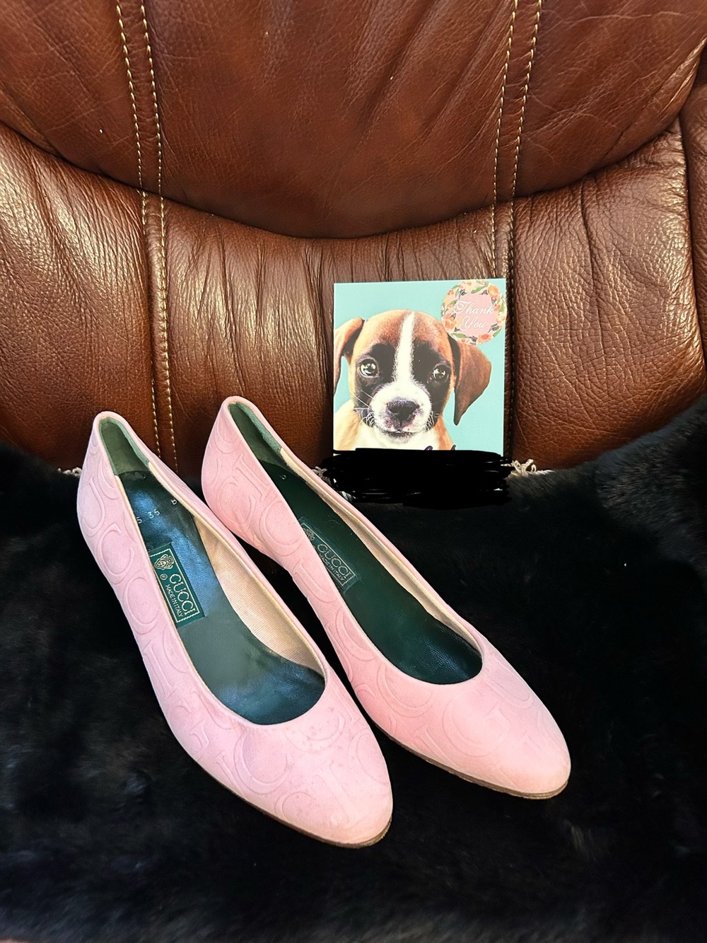 Gucci Pink Embossed Logo Ballet pumps - Picture 4 of 4